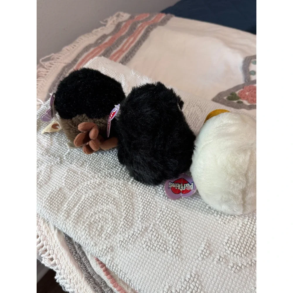 Vintage Swibco Puffkins Plush Lot Turkey Gorilla Duck Bean Bag Toys NWT